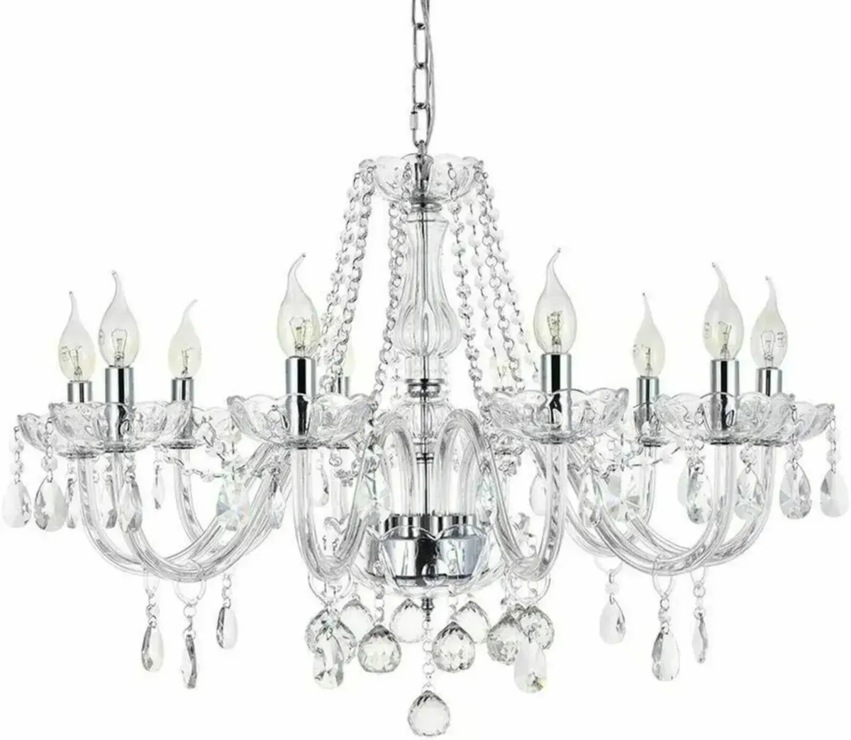 10-Light Chandelier: Modern Elegance for Spaces - Image 1