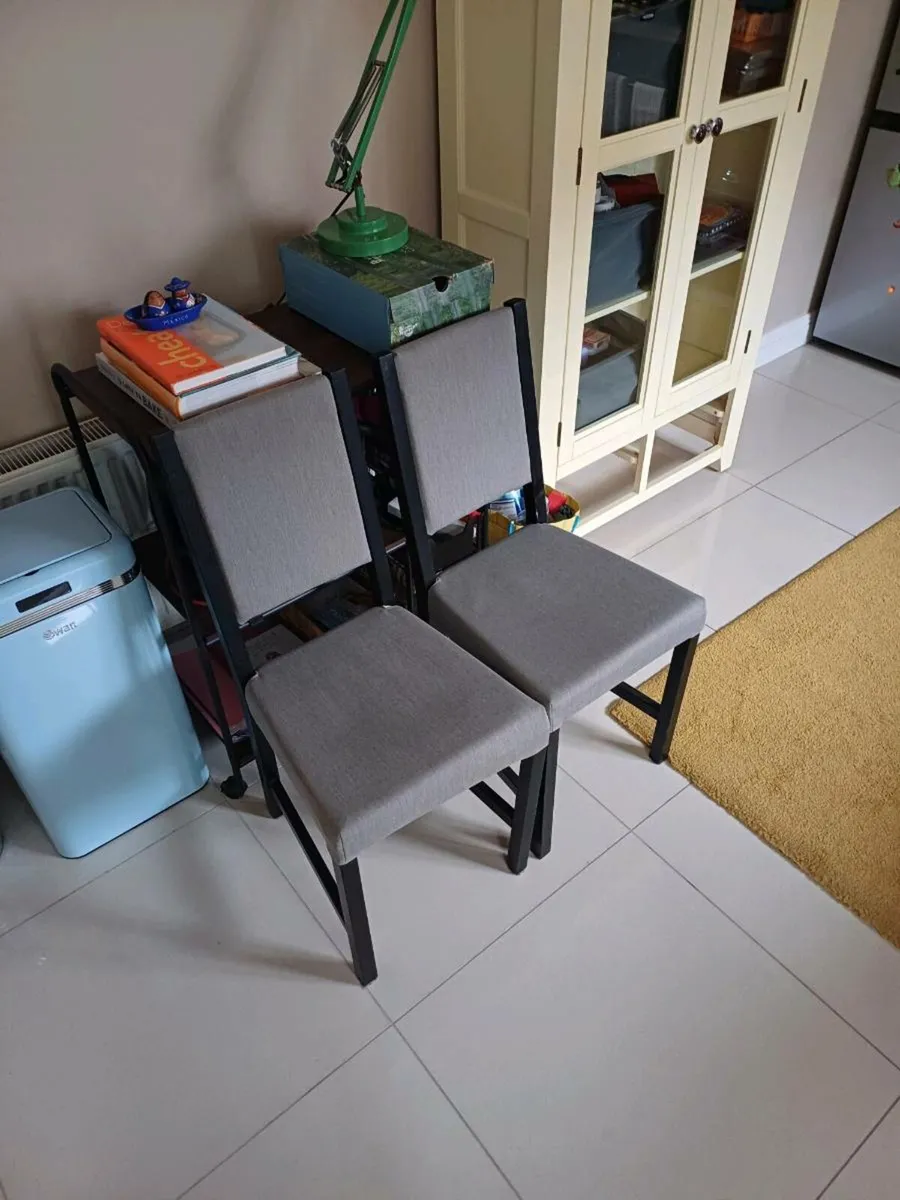 six ikea chairs. 2 dining. 4 foldable. Great savin - Image 1