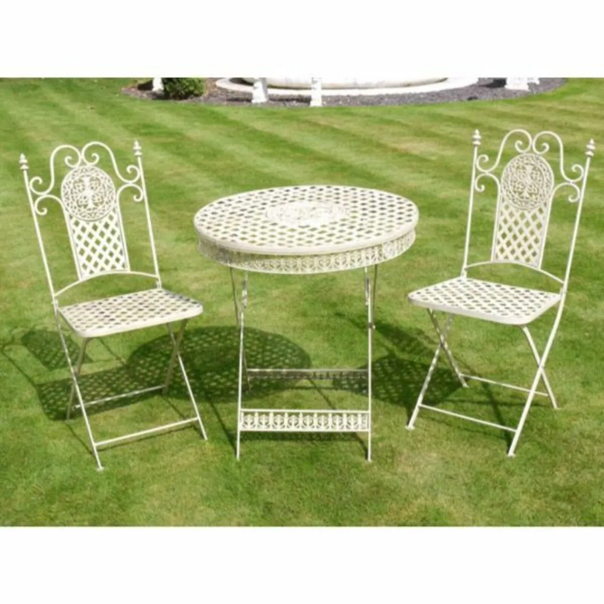 Two seater table and chairs – Round – Thick – D823