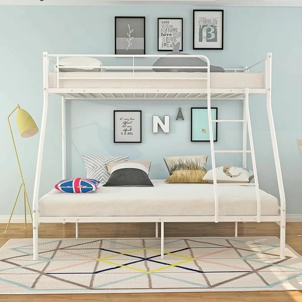 White Double Metal Bunk Bed – FREE DELIVERY - Image 1