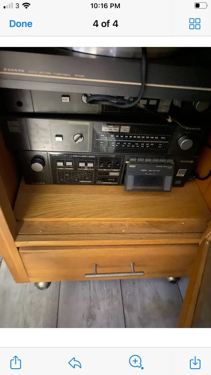 Sanyo record/tape player - Image 4