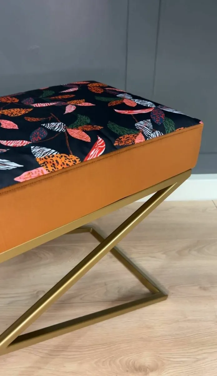 Metal-Framed Bench 100x40cm - Image 3