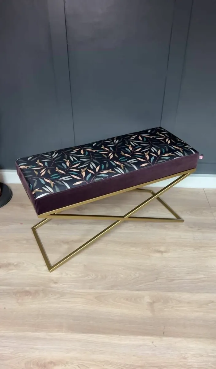 Metal-Framed Bench 100x40cm - Image 3