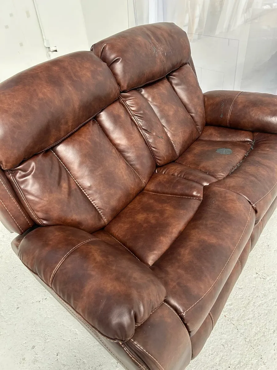Leather Recliner Couch - Image 1