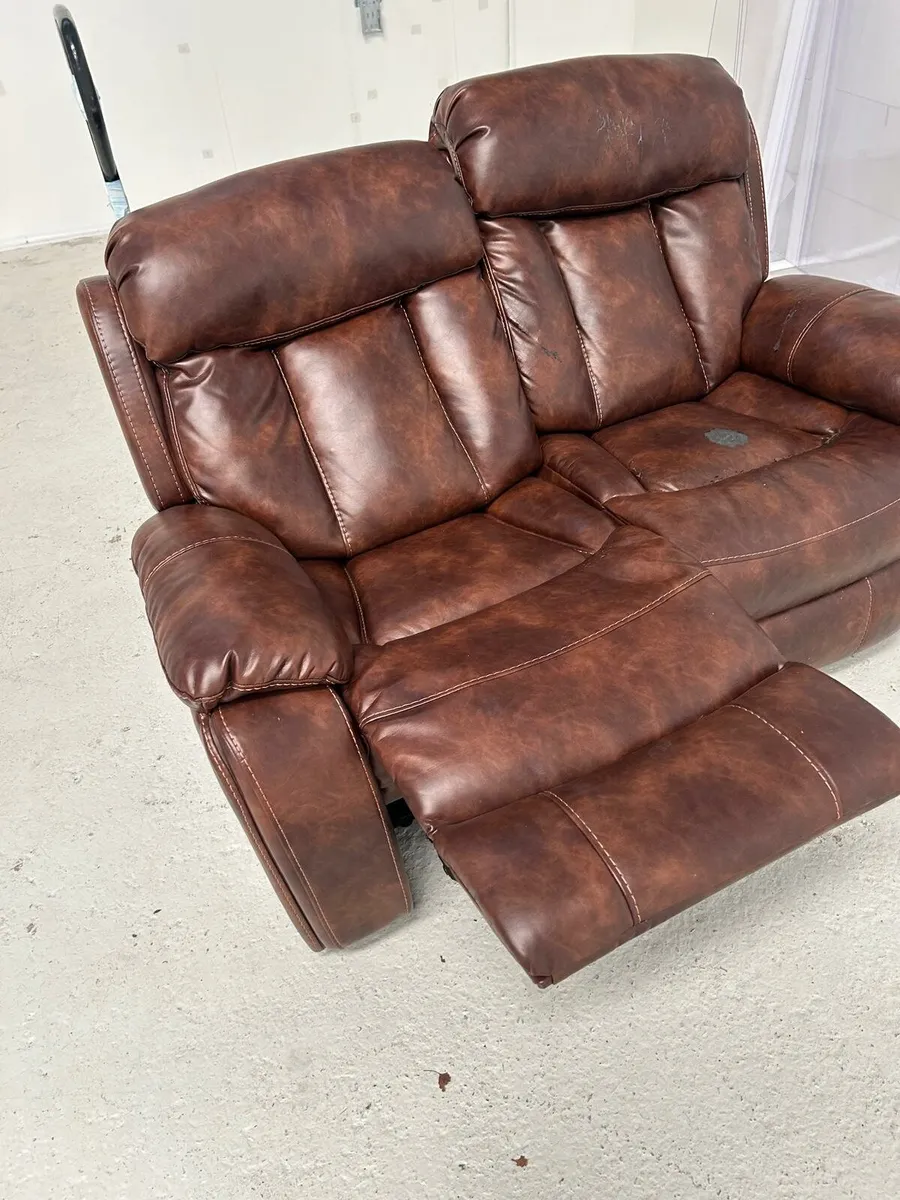 Leather Recliner Couch - Image 2