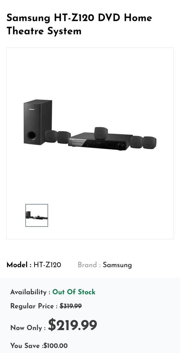 Samsung Dvd Home Theater System HT-Z120 - Image 2