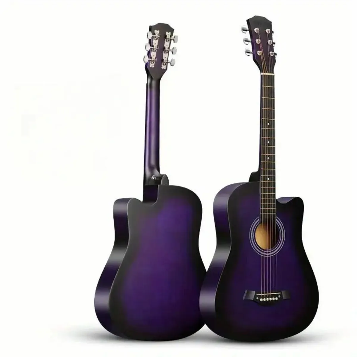 38-inch Purple Gloss Guitar, Full Mahogany Body - Image 3