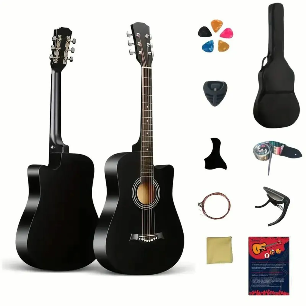 set of 38-inch practice log guitar kit with matt - Image 3