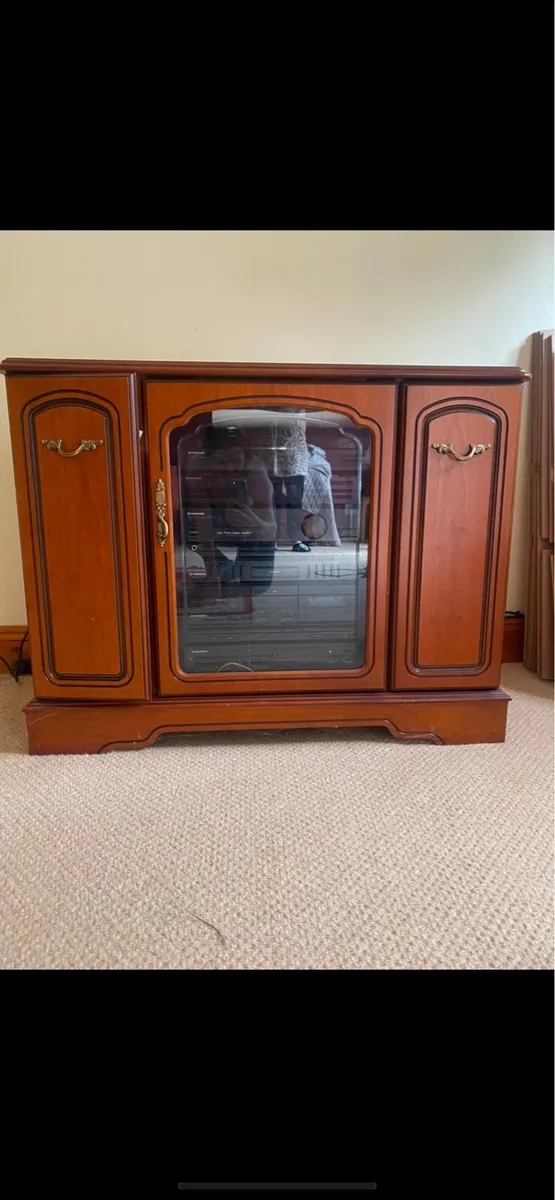 Solid wood TV unit