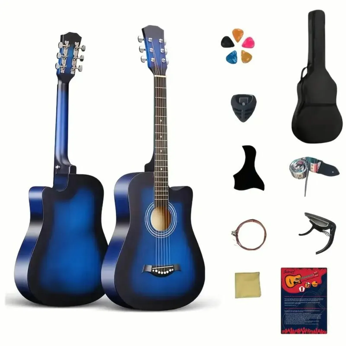 set of 38-inch practice log guitar kit with matt - Image 1
