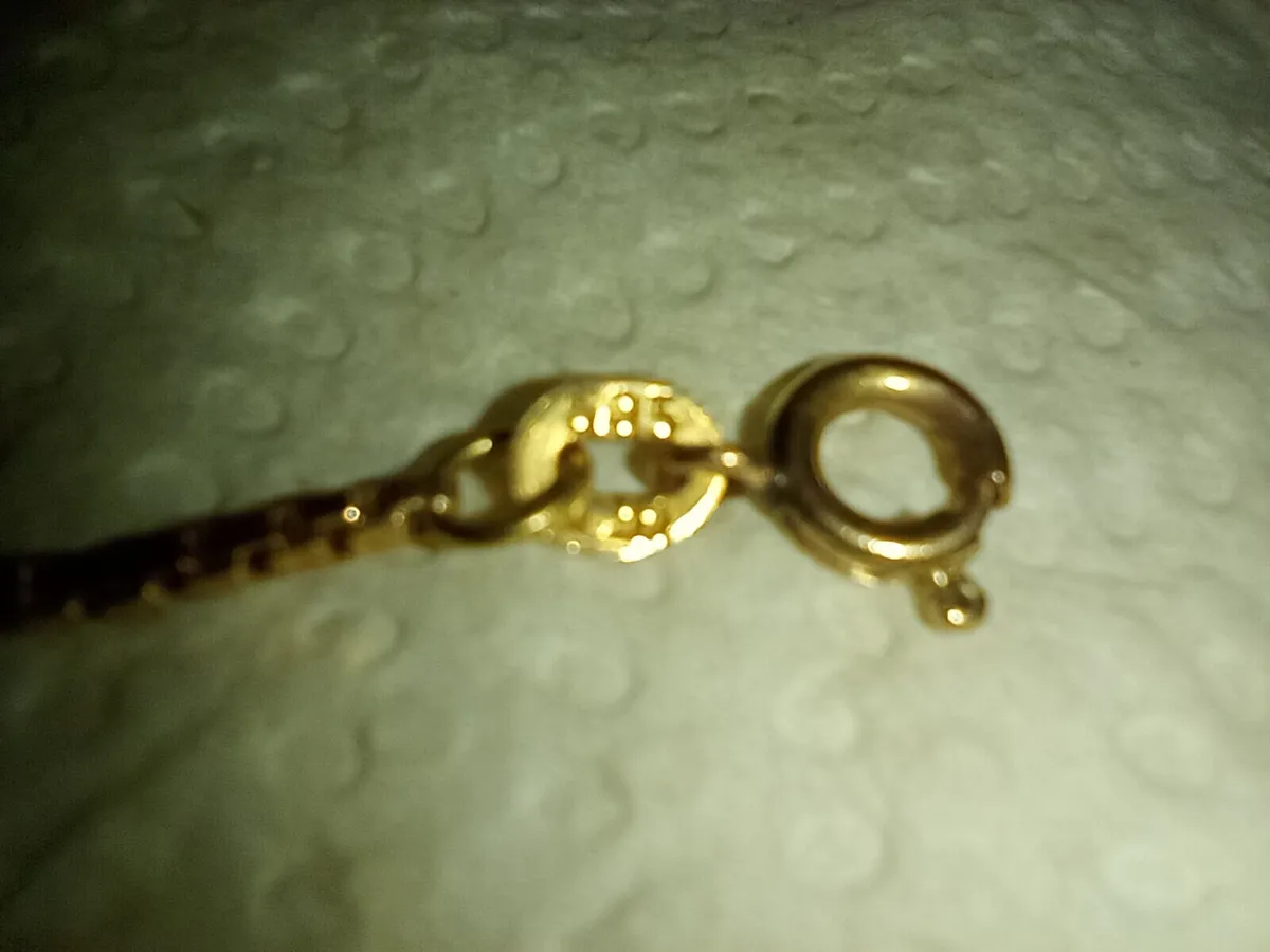 14 ct gold ladies 7 1/2 inch bracelet - Image 2