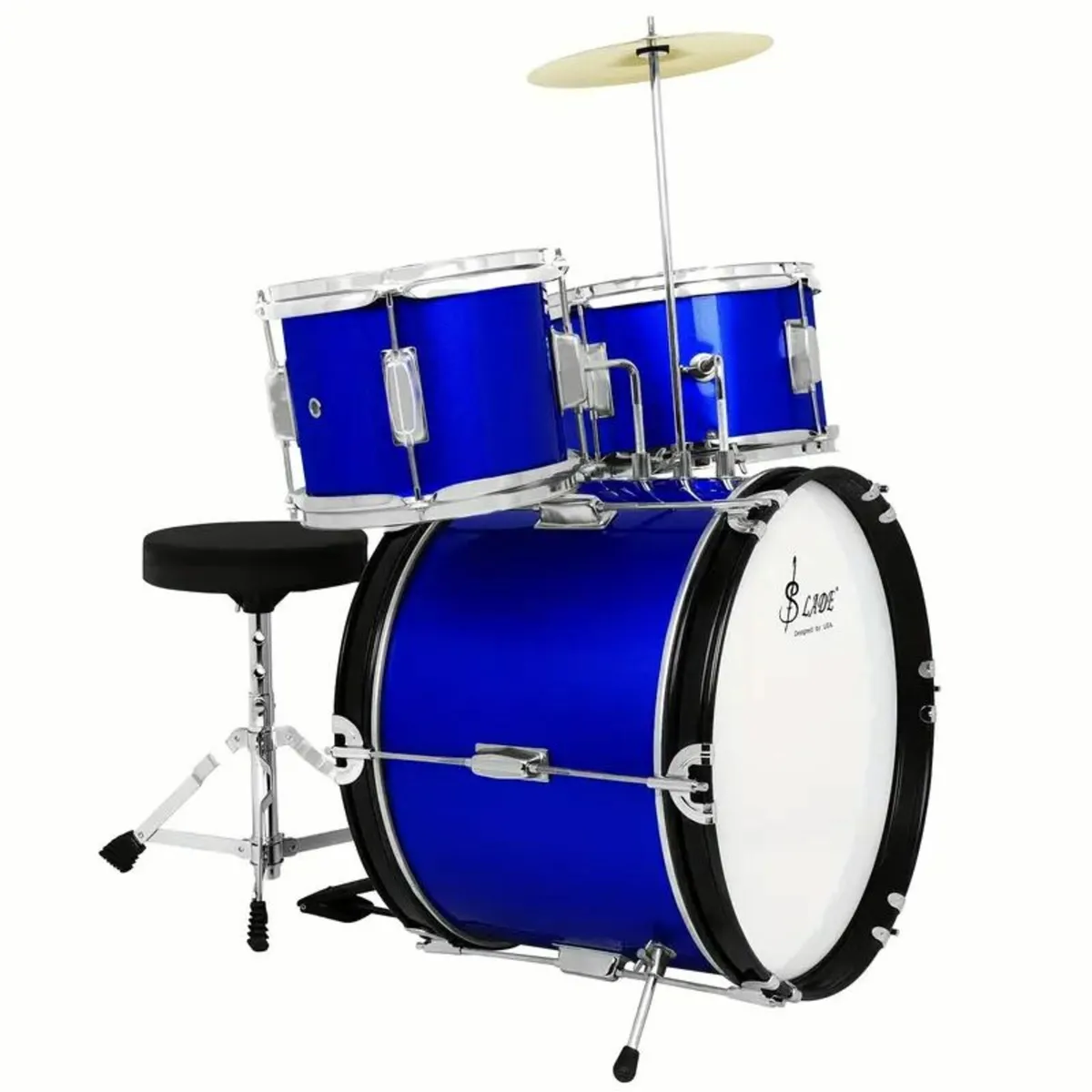 SLADE Beginner Practice Drum Kit with 3 Drums - Image 2