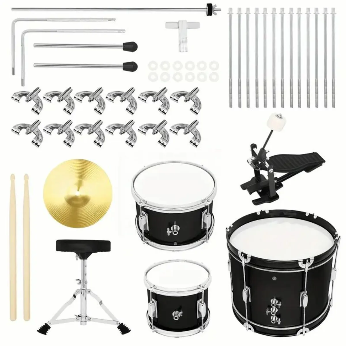 SLADE Beginner Practice Drum Kit with 3 Drums - Image 4