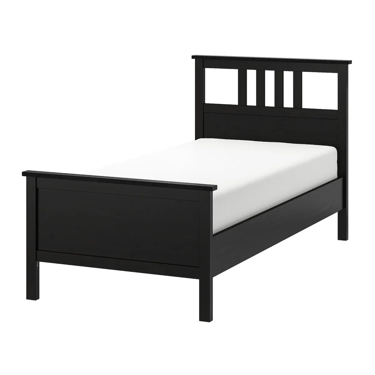 Two Barely Used Black IKEA Hemnes Beds - Image 1