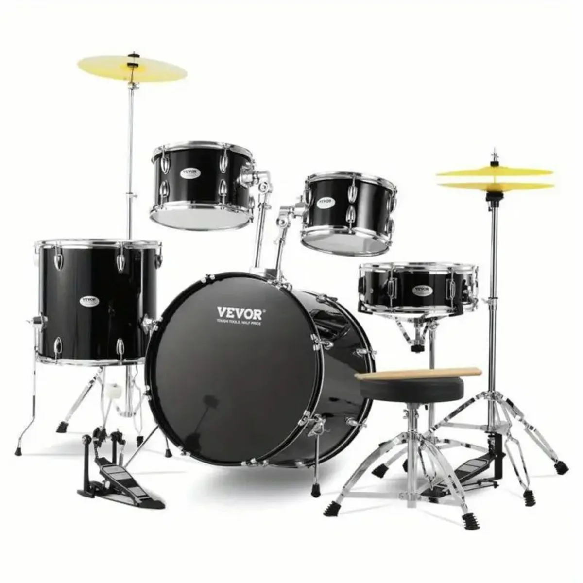 Complete 5- Piece Adult Drum Set - Image 1
