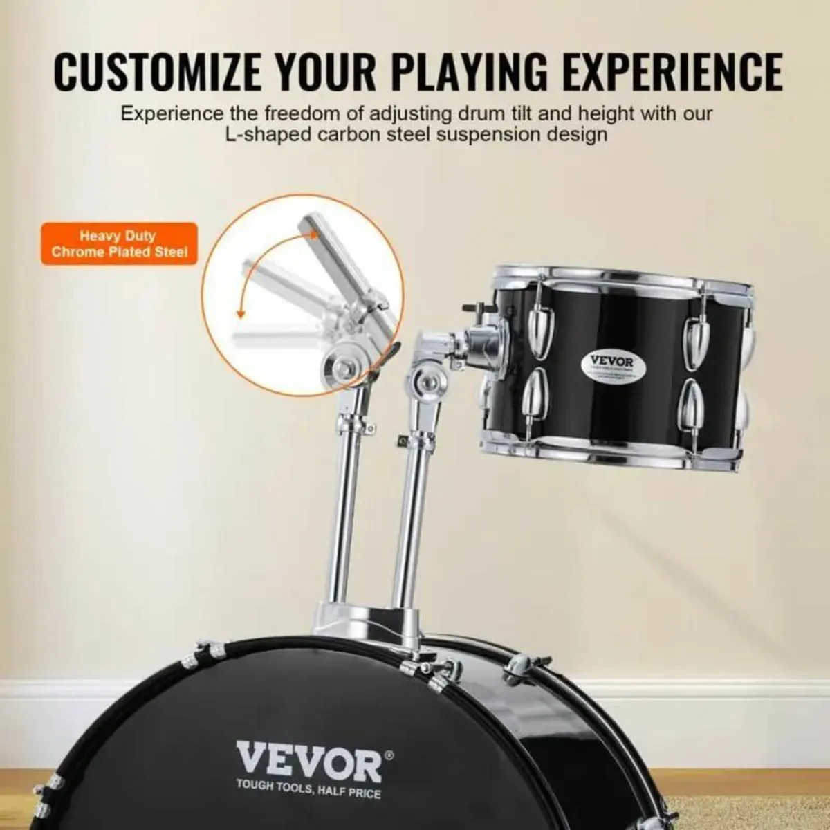 Complete 5- Piece Adult Drum Set - Image 4