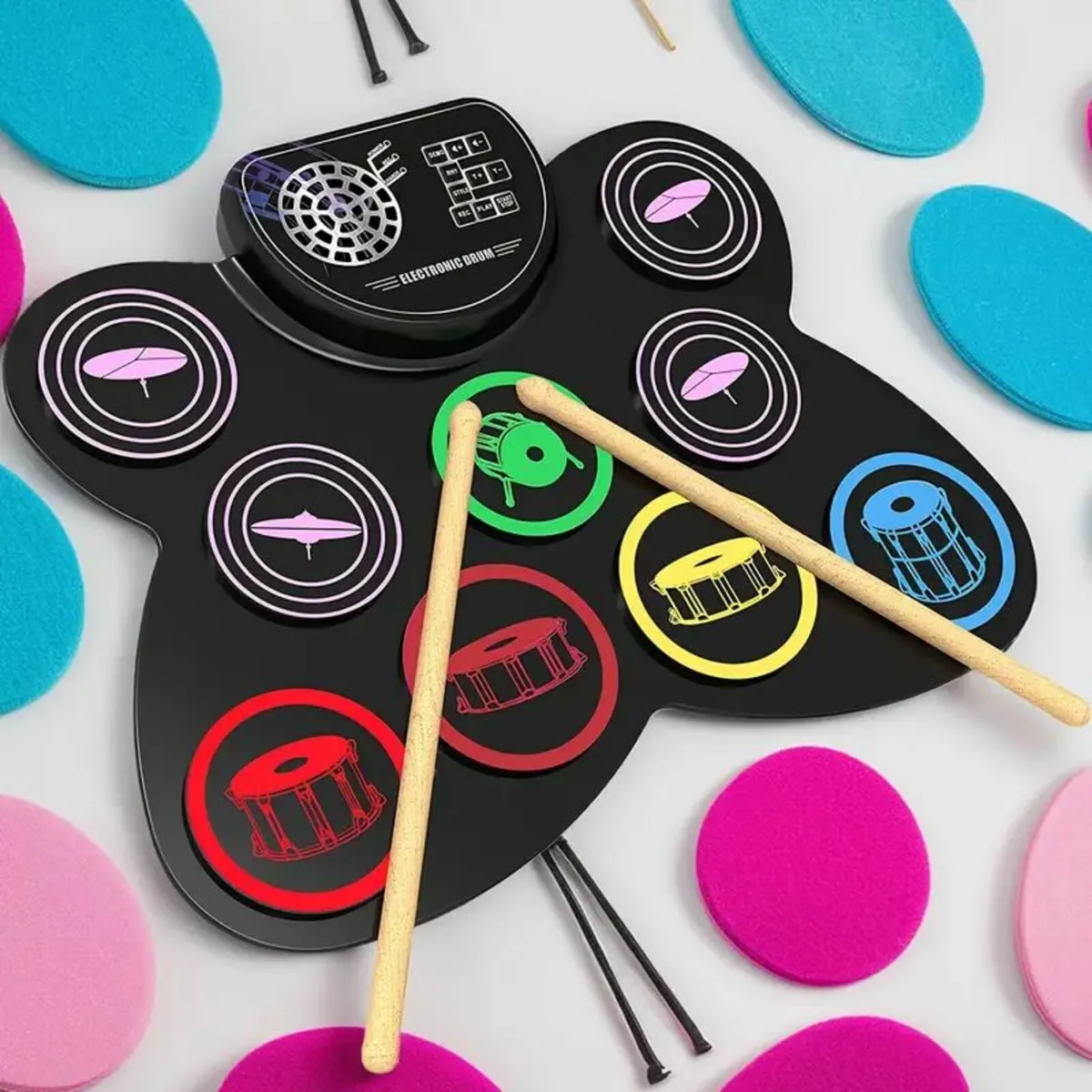 Portable Electronic 9 Drum Faces - Image 2
