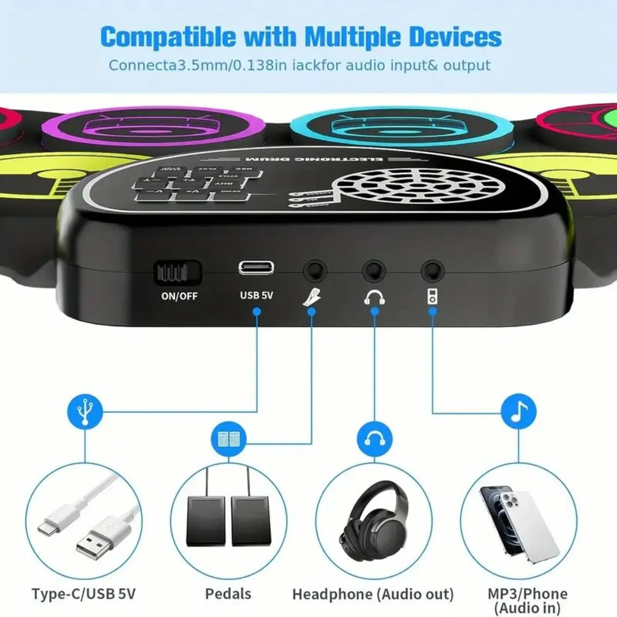 Portable Electronic 9 Drum Faces - Image 4