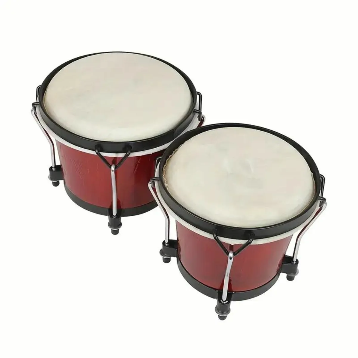African Percussion Bongo Drum Set - Image 1