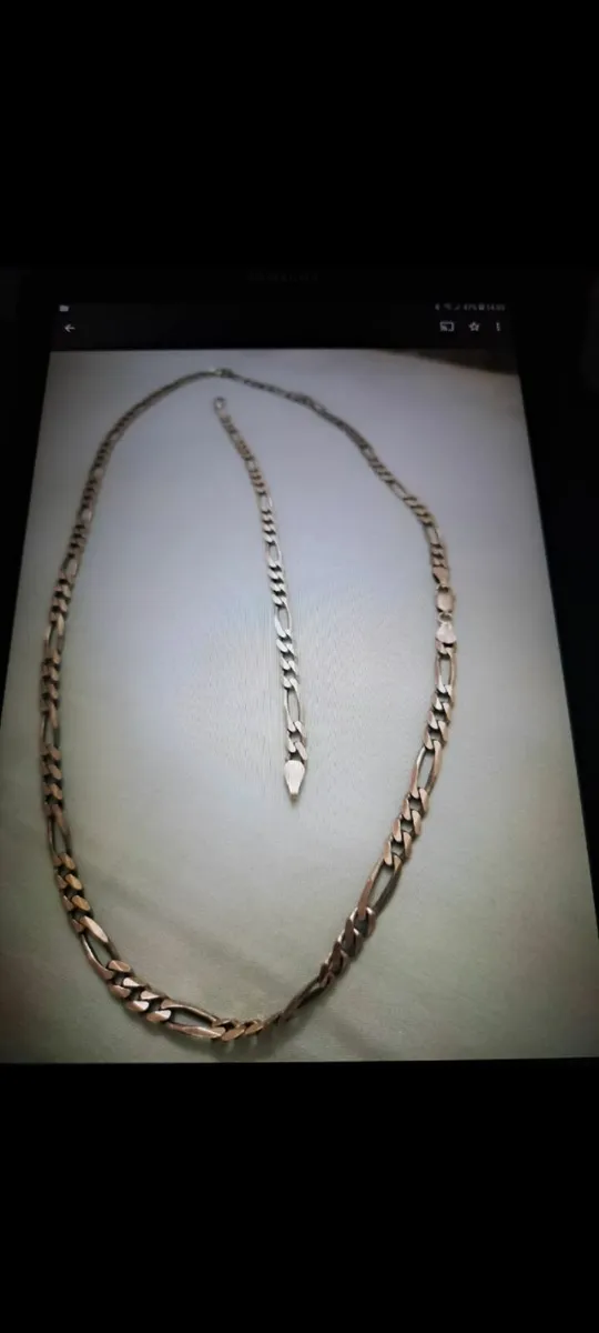 Ladies silver bracelet +necklace set - Image 3