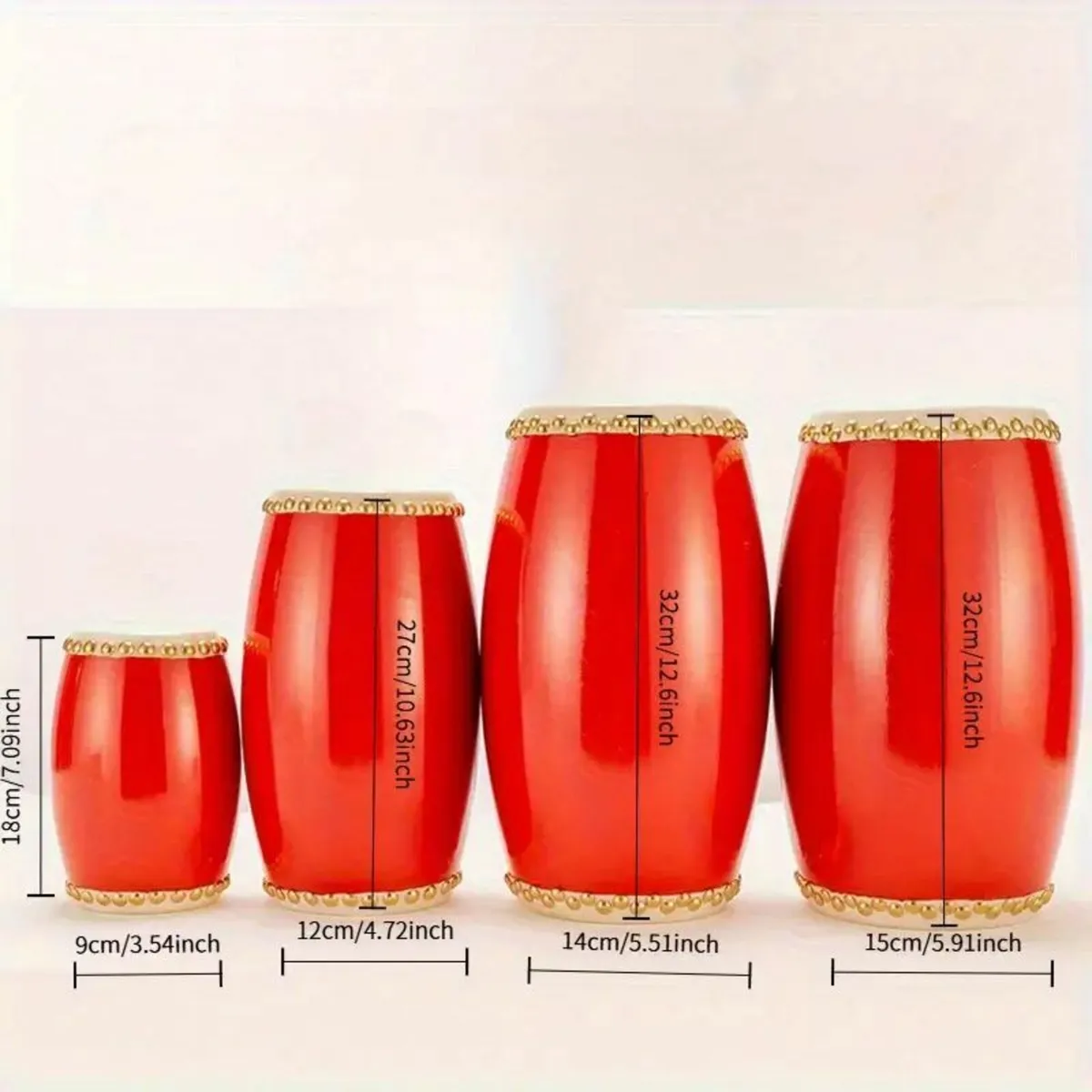 1 Set of Traditional Waist Drums - Image 2