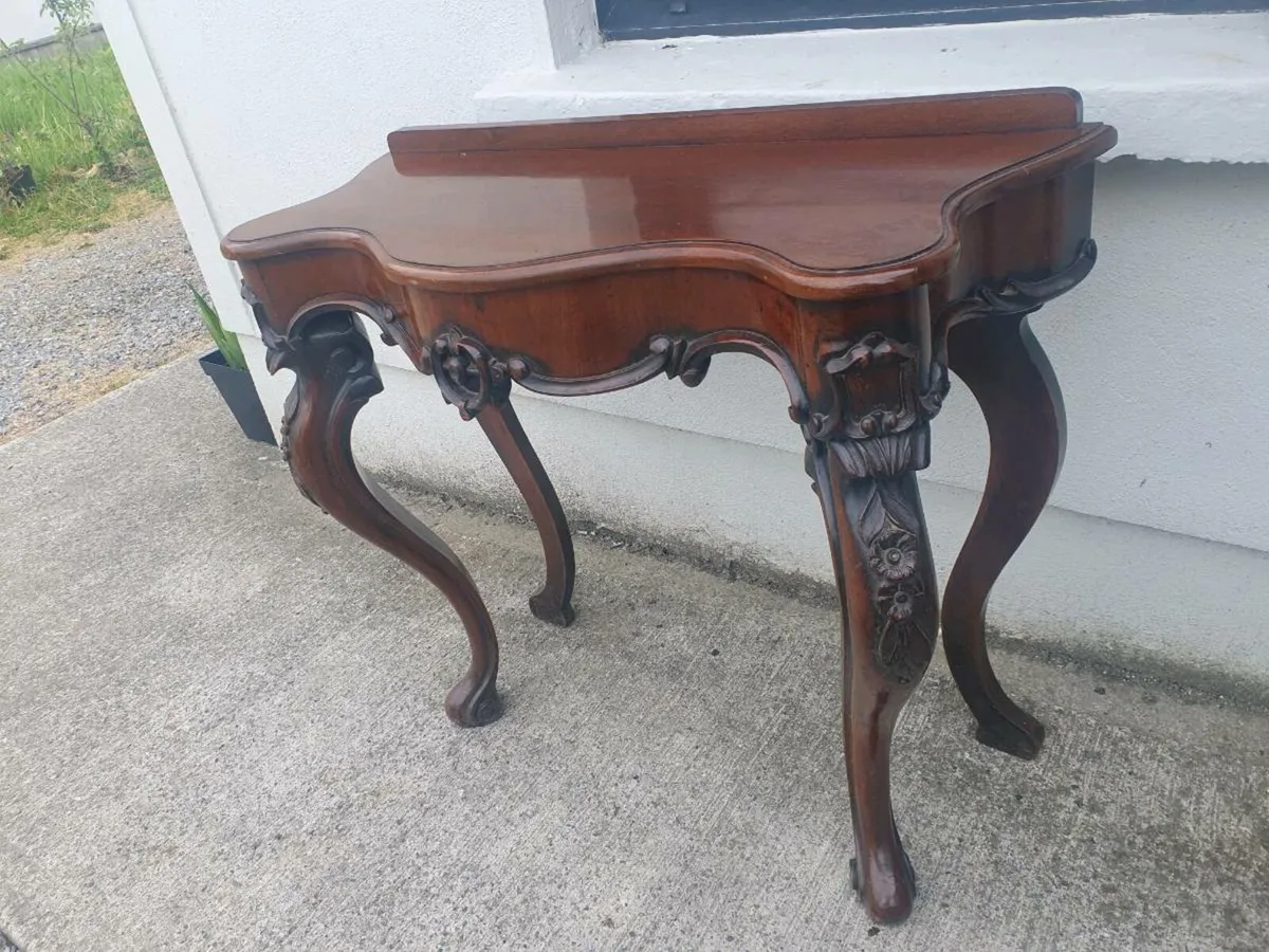 Antique mahogany hall table xxL - Image 3