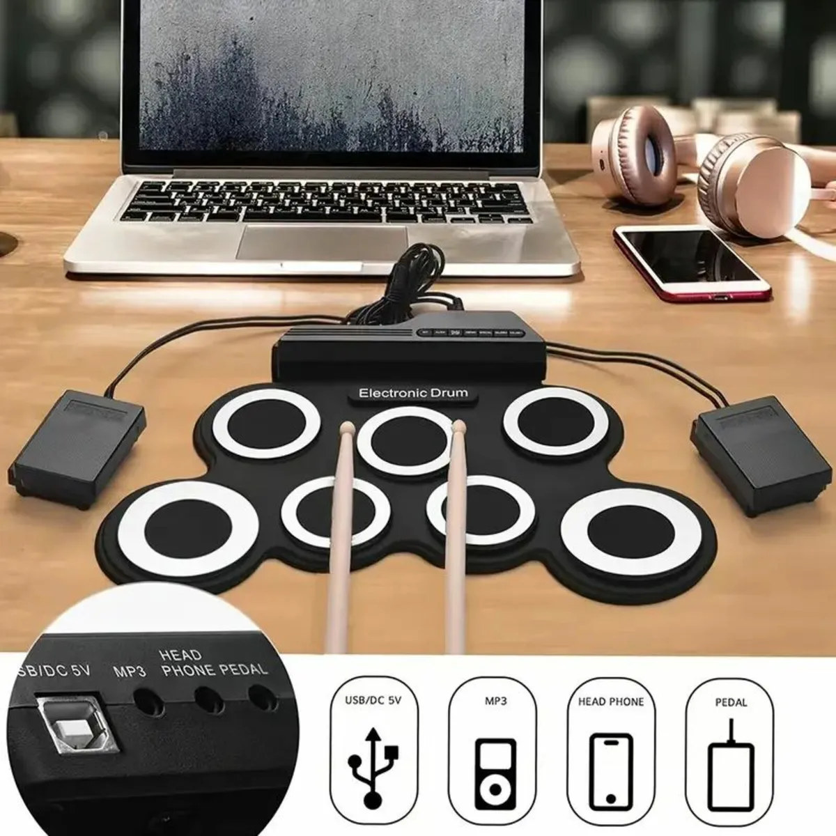 Jazz Mini Set with USB MIDI, Headphone Jack, Built - Image 1