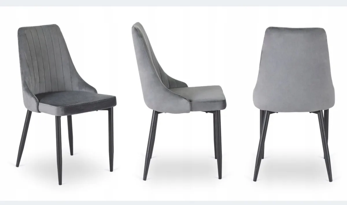Set of 4 velvet chairs - Image 2