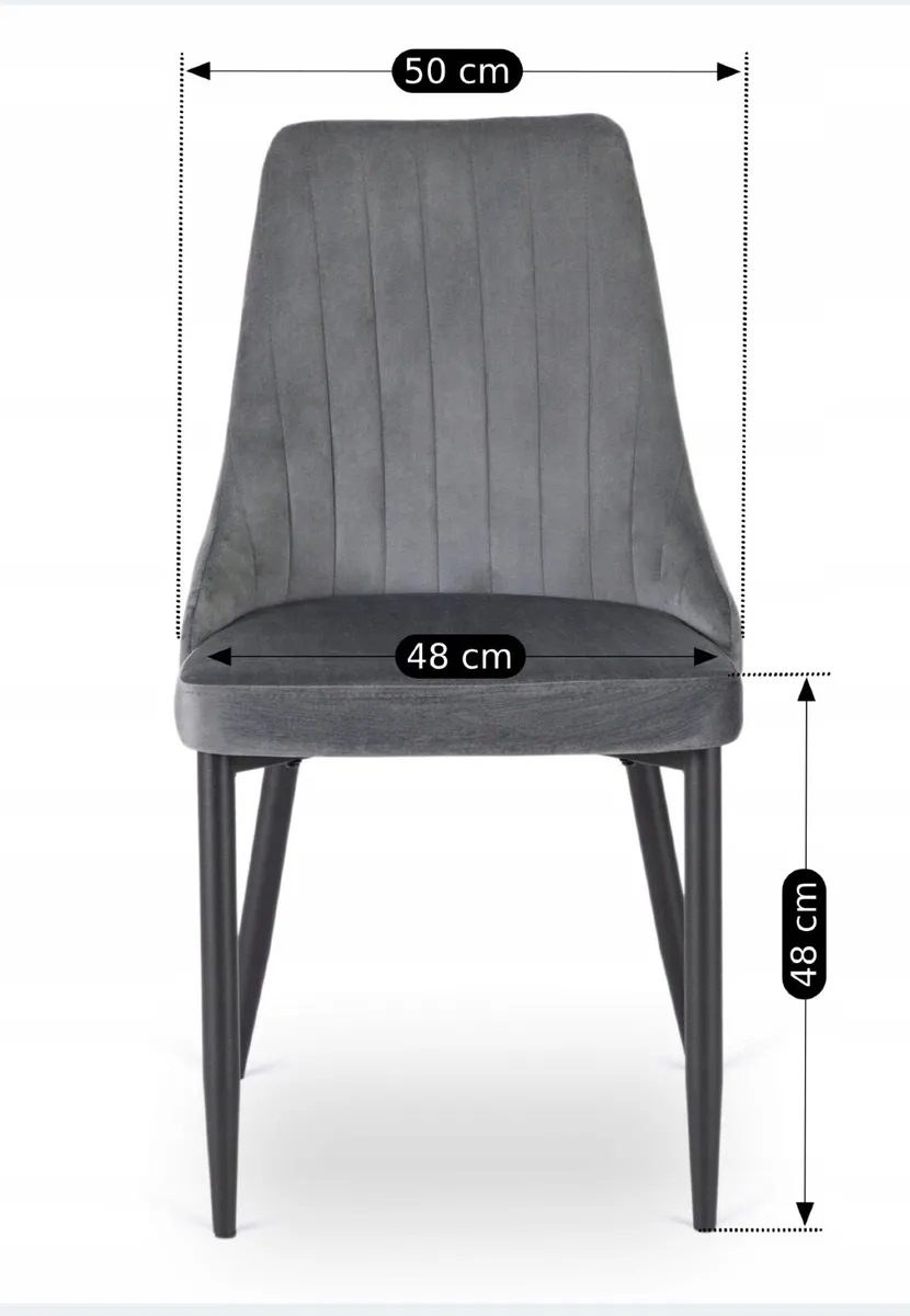 Set of 4 velvet chairs - Image 3