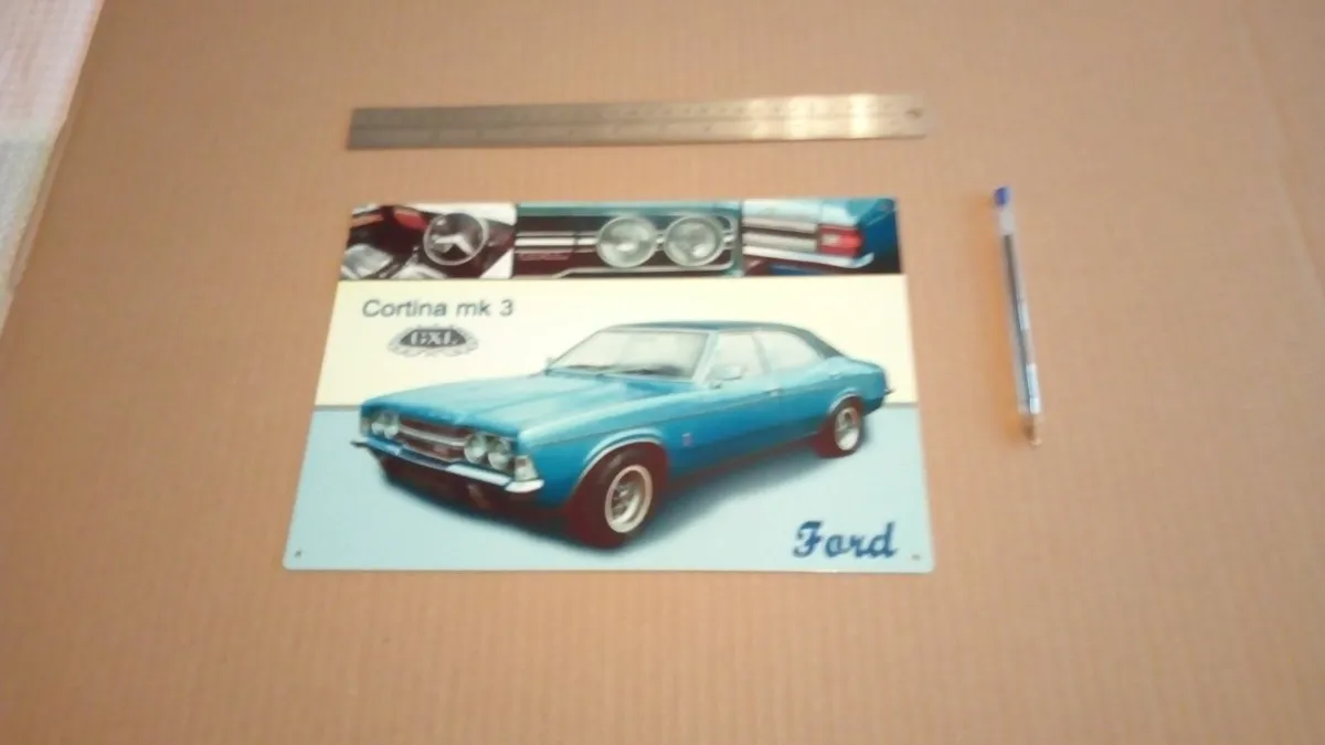 Ford Cortina mk 3 classic car sign - Image 1