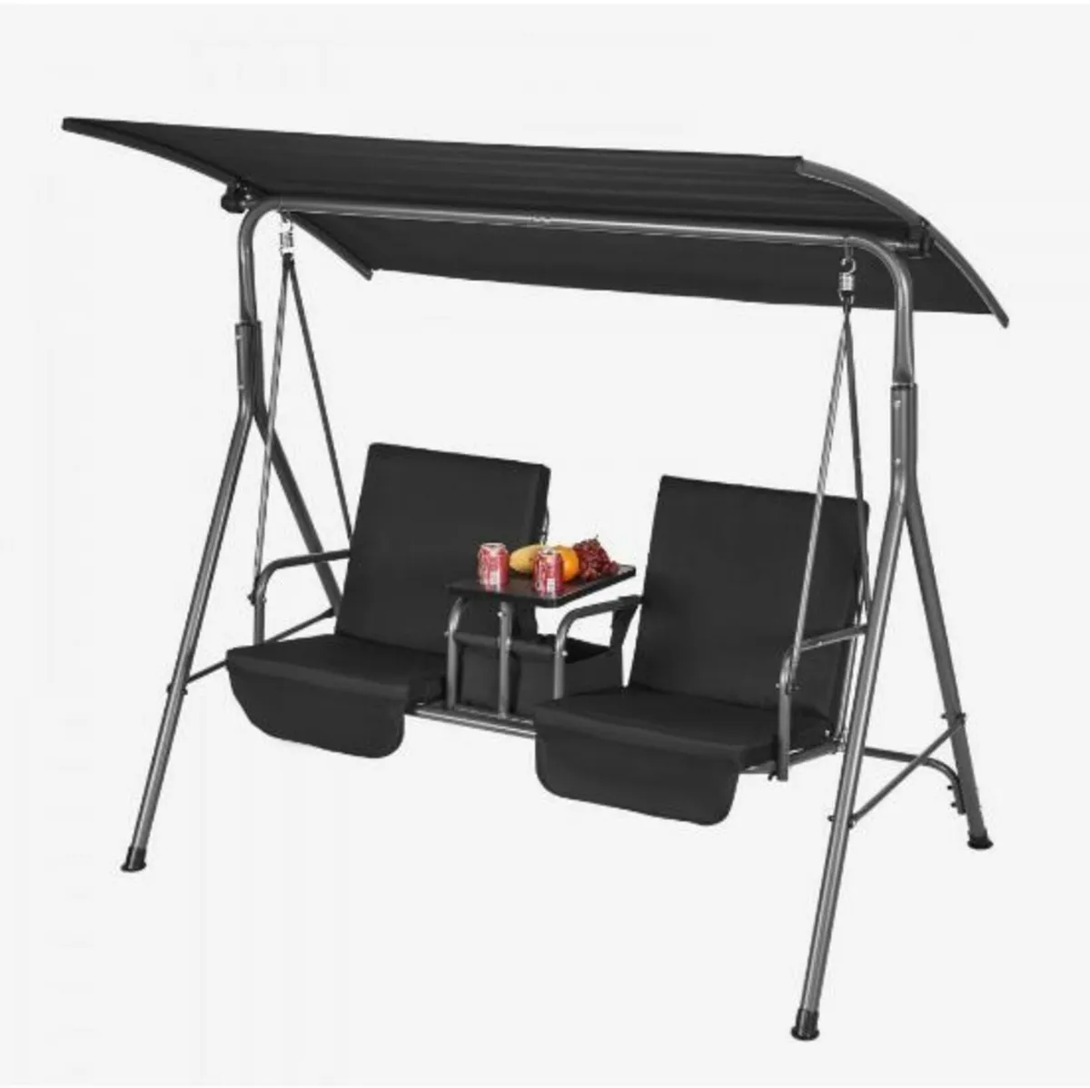 2-Seat Patio Swing Chair Outdoor Patio Swing - Image 3