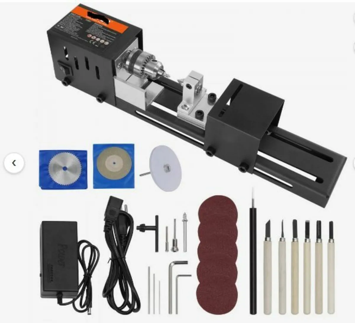 Mini Lathe Machine, 2.76 in x 6.3 in, 24VDC 96W - Image 1