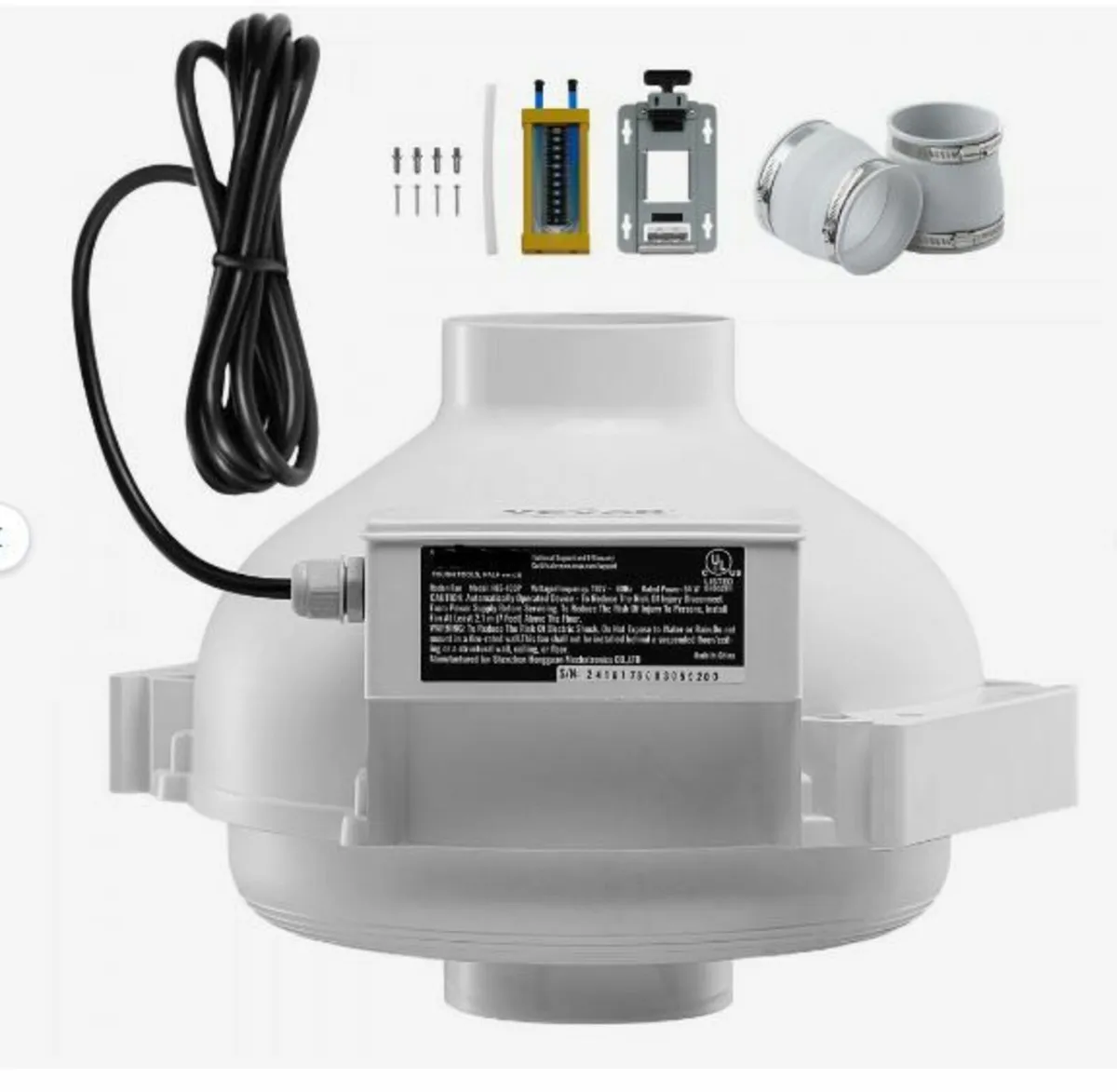 4" to 3.5" Radon Mitigation Fan System Kit - Image 1