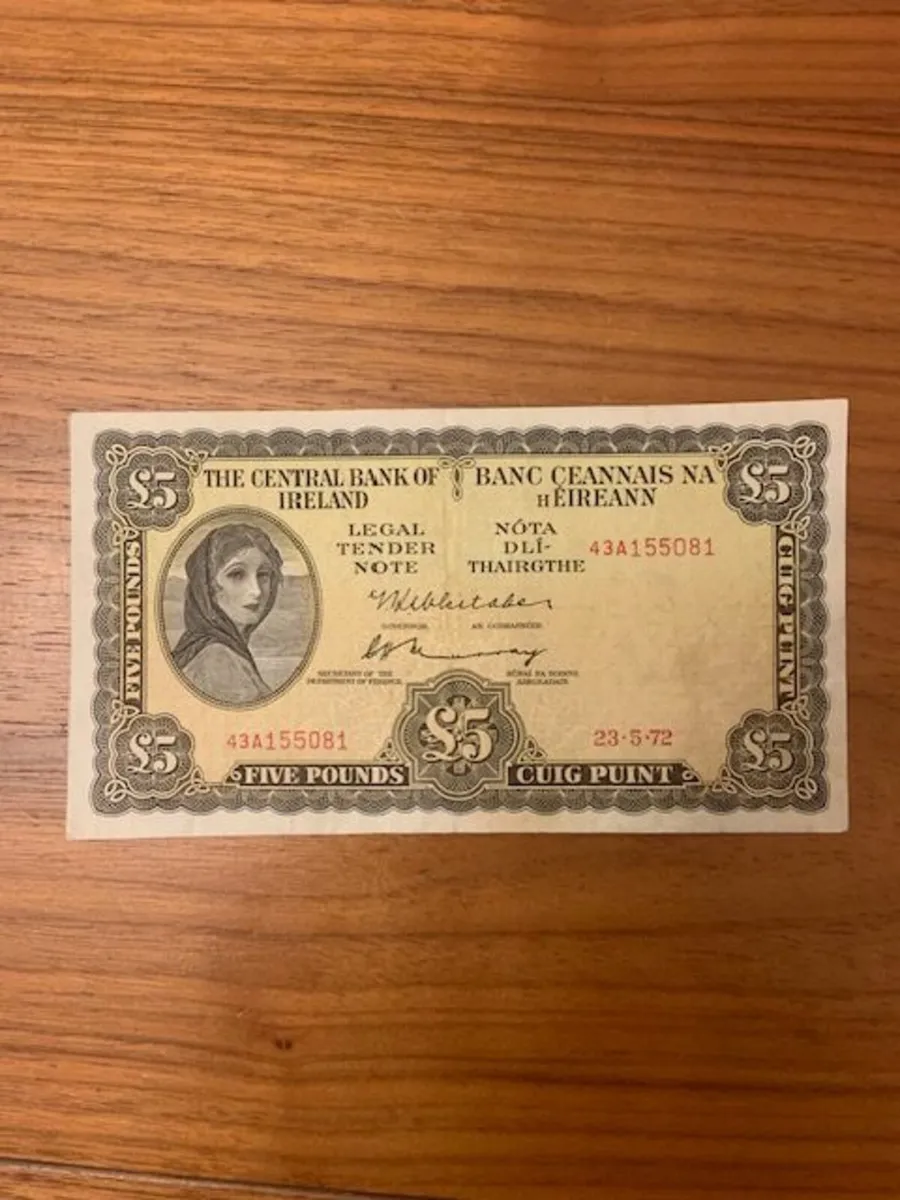 5 Pound Lavery Notes - 25 Euros Each - Image 1