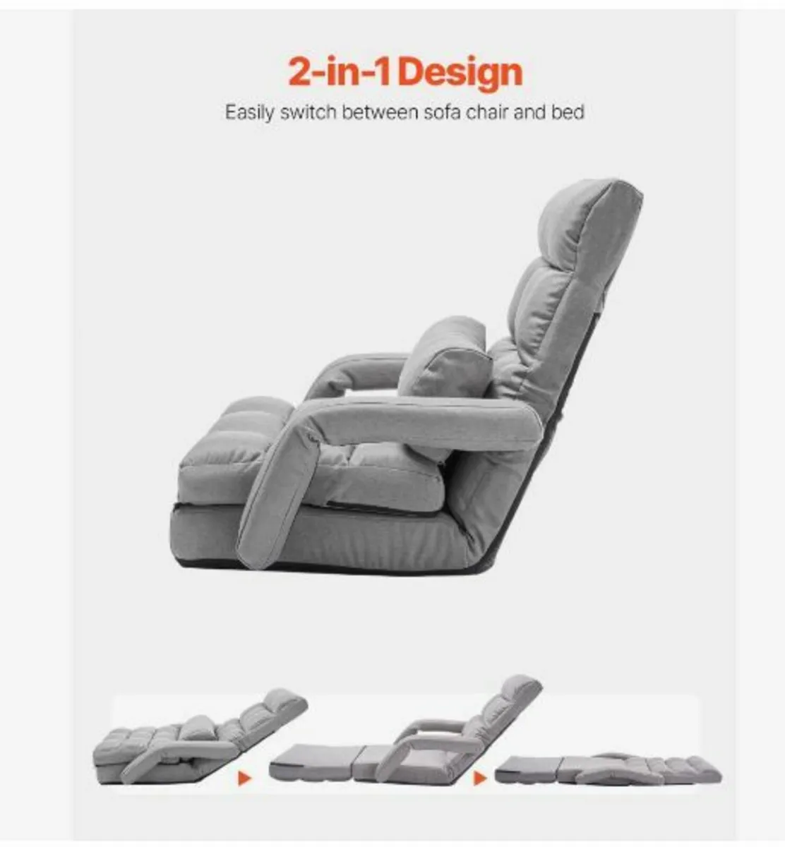 Floor Chair with 5 Adjustable Position - Image 4