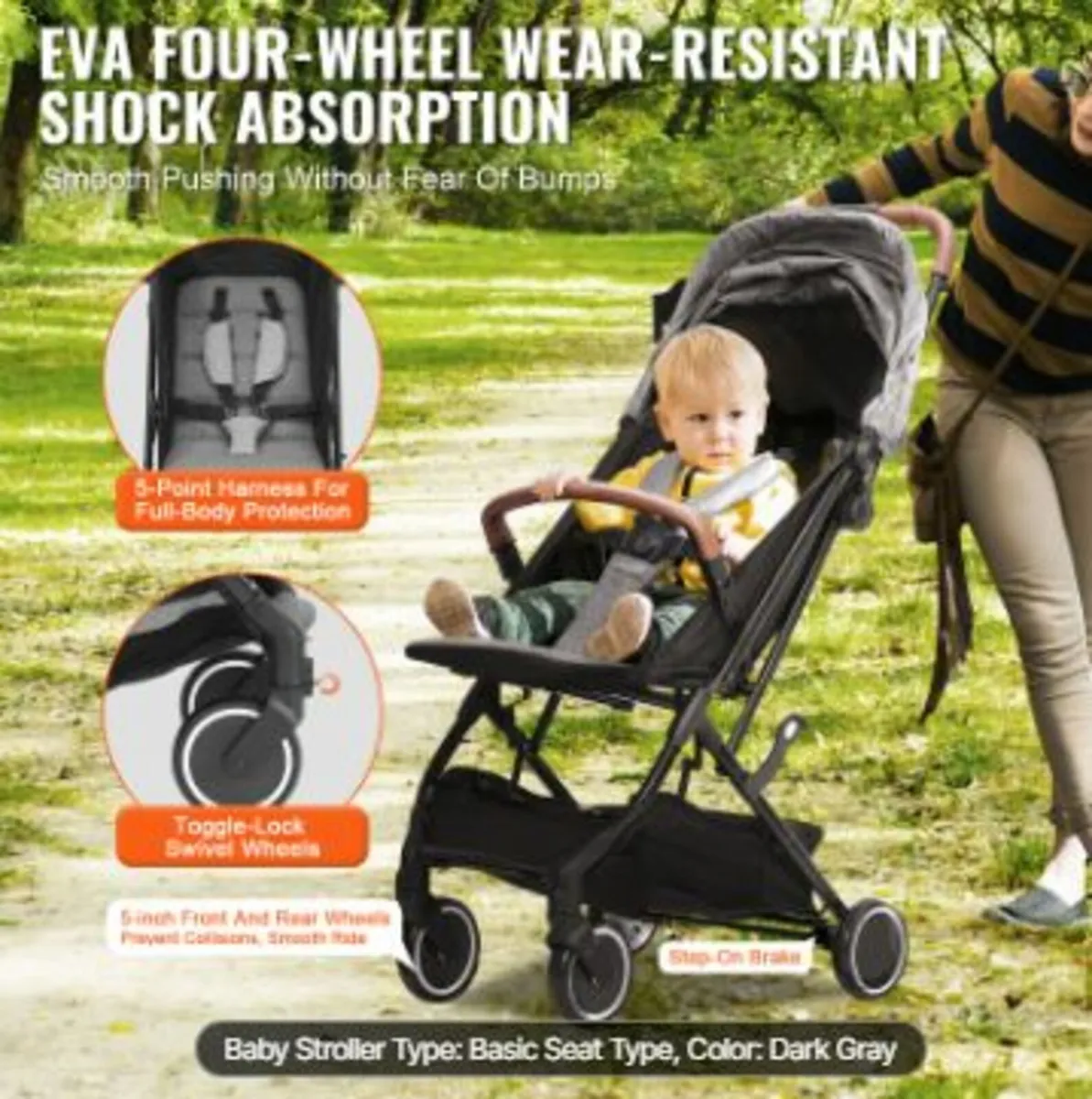 Standard Baby Infant Stroller, Toddler - Image 2