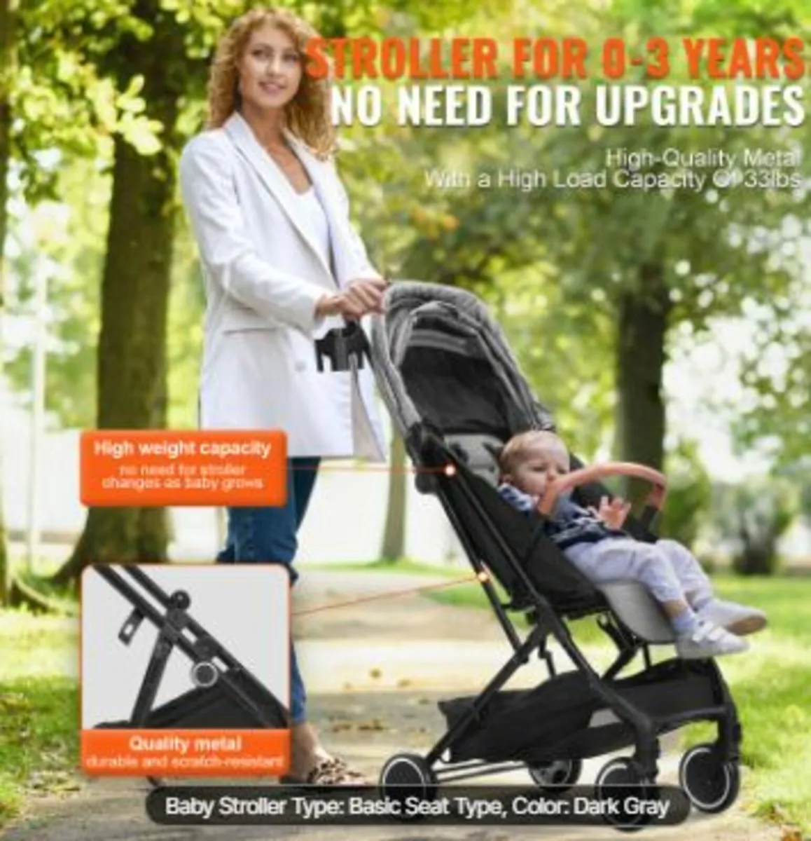 Standard Baby Infant Stroller, Toddler - Image 3