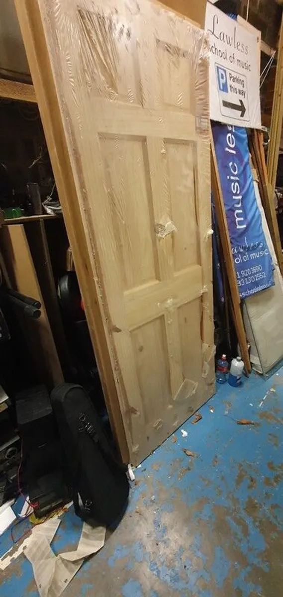 Timber doors. Two matching. - Image 2