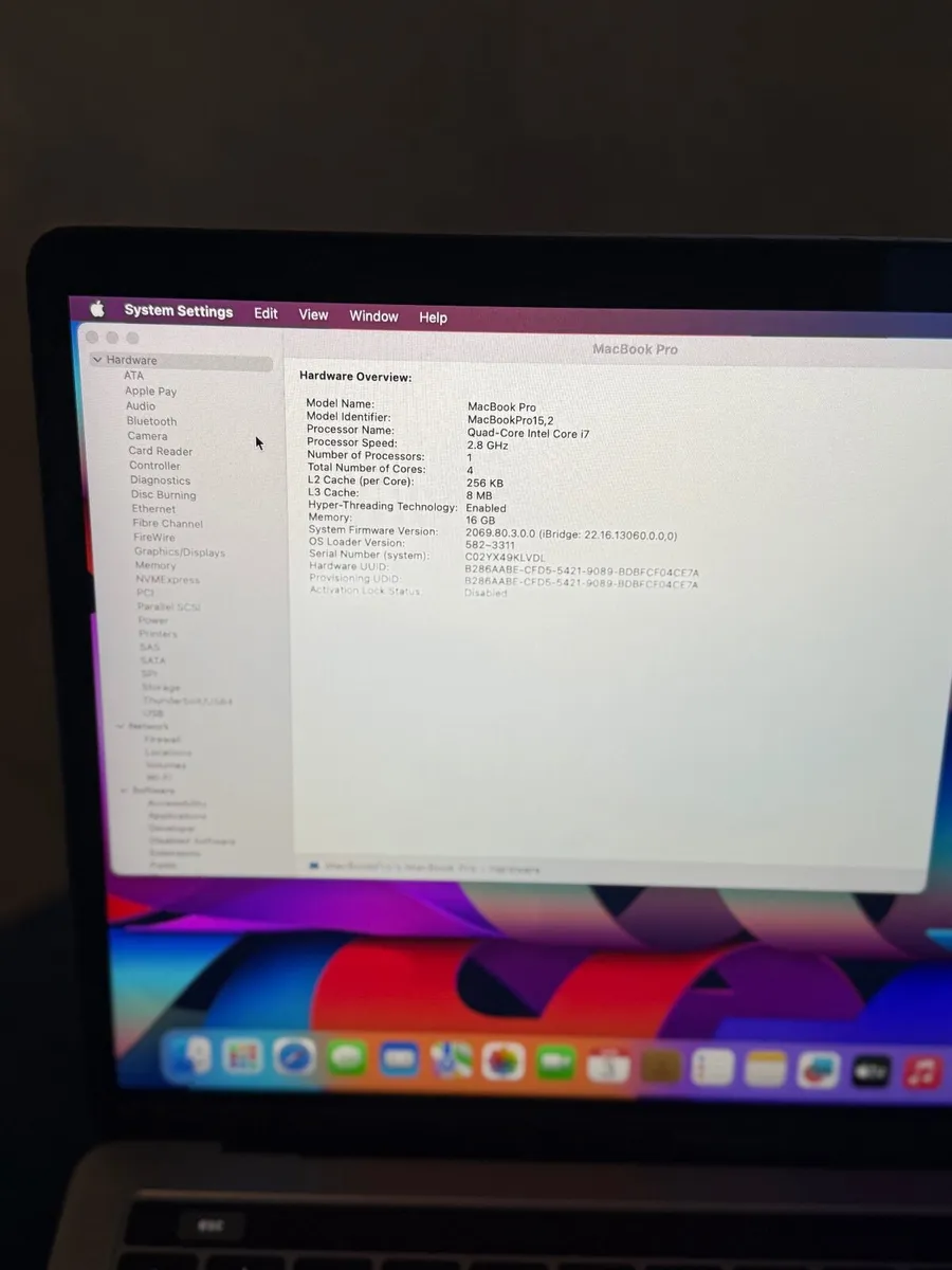 MacBook Pro 13" 2019 i7/16GB/512SSD/943c - Image 4