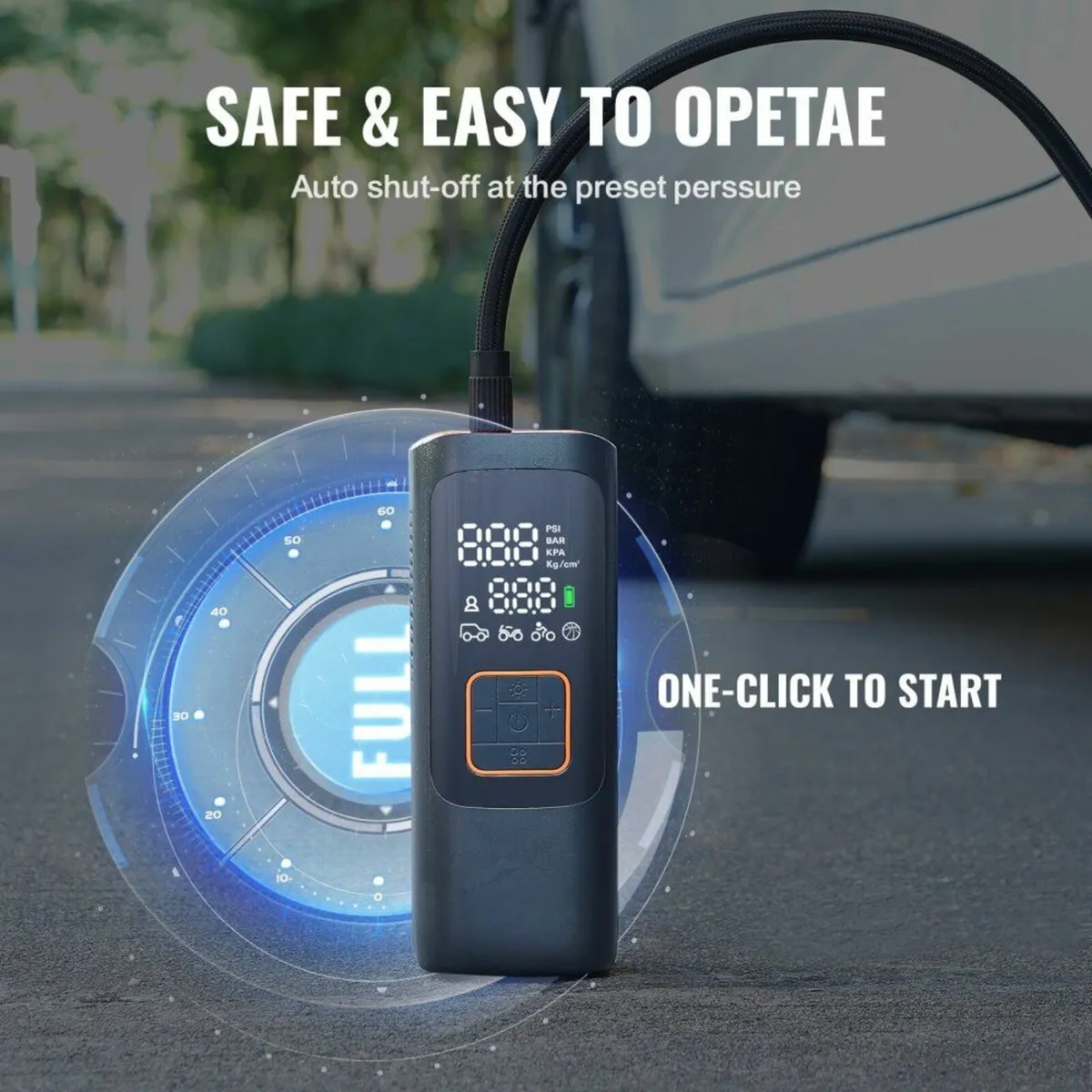 Tire Inflator Portable Air Compressor 7800mAh - Image 2