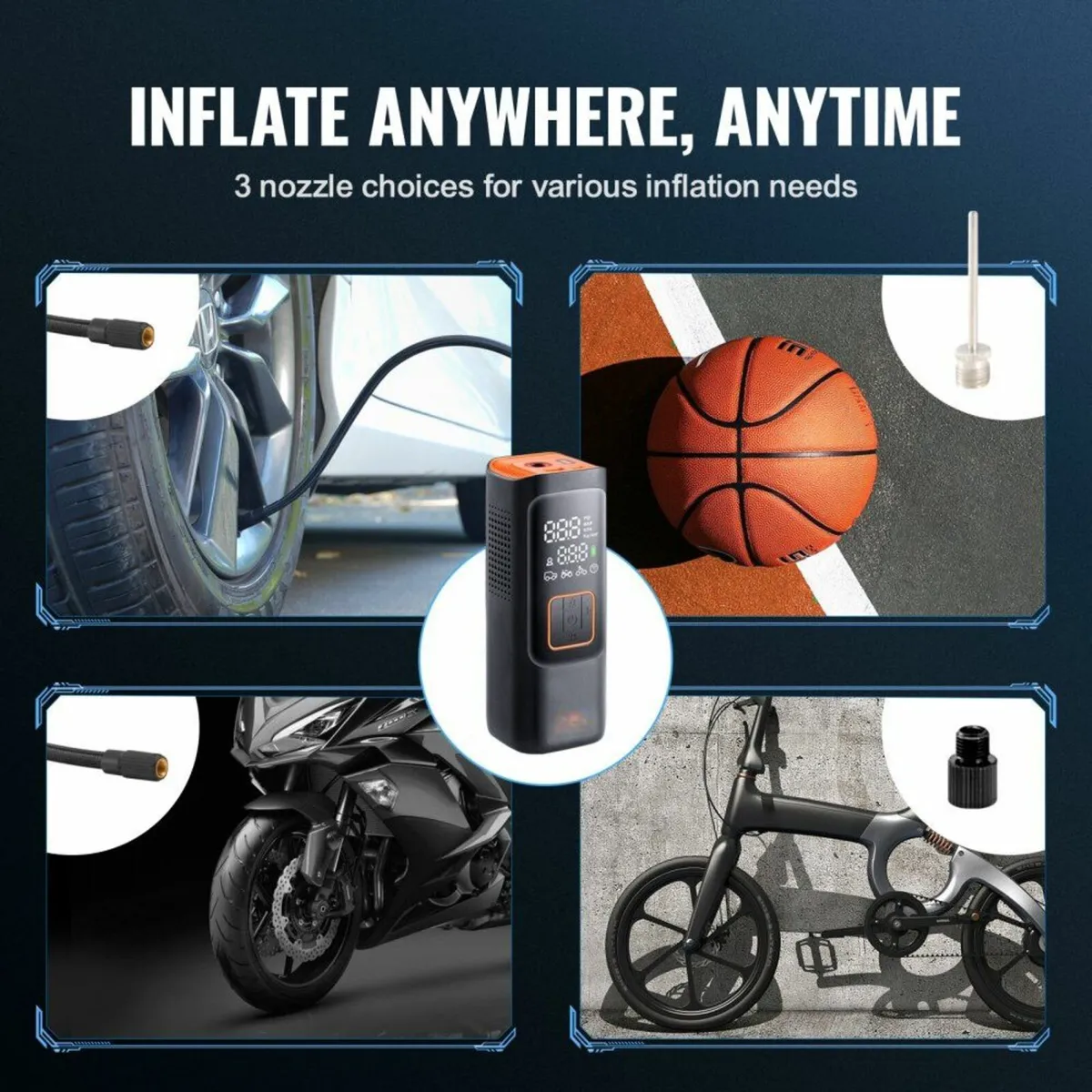 Tire Inflator Portable Air Compressor 7800mAh - Image 4