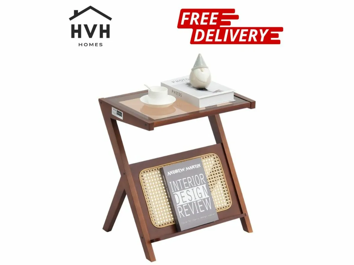 Rattan Coffee Table Z-Shaped Rattan Coffee Table - Image 1