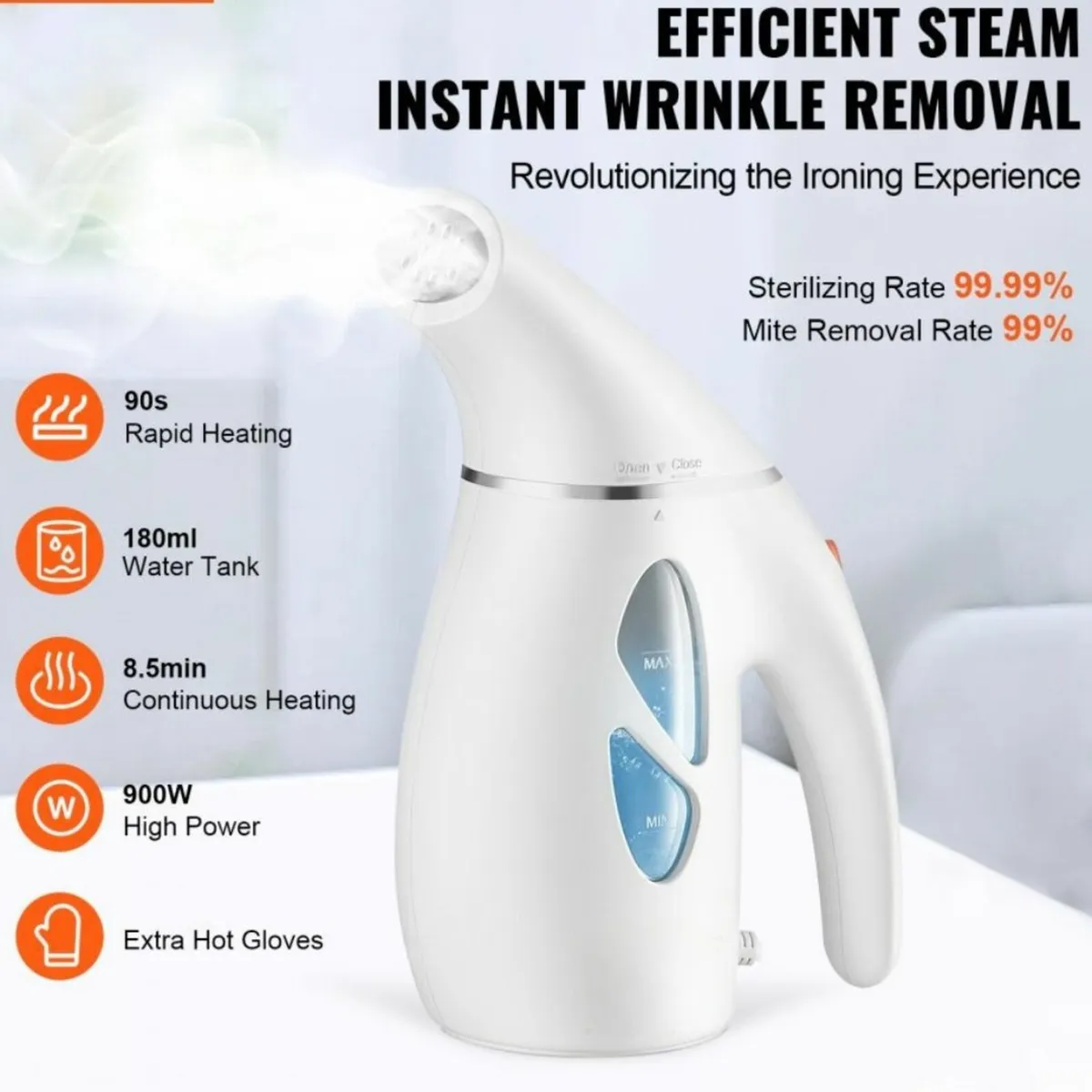 Portable Handheld Fabric Steamer Wrinkle Remover - Image 3