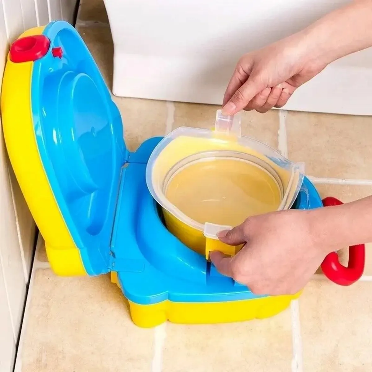 Travel Portable Kids Can Camp Bucket Cover Toilet - Image 4