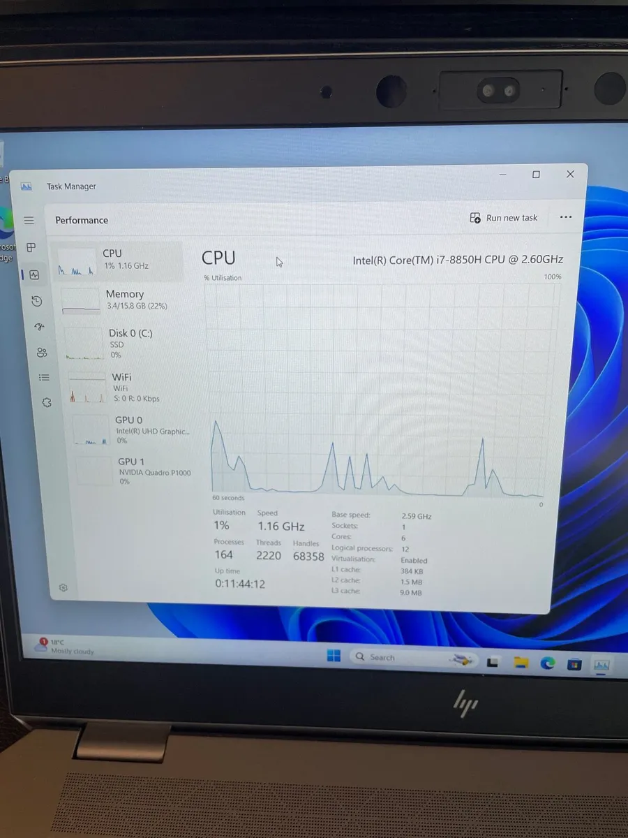 HP ZBook Studio G5 Laptop i7/16GB/512SSD/FHD/Nvidi - Image 3