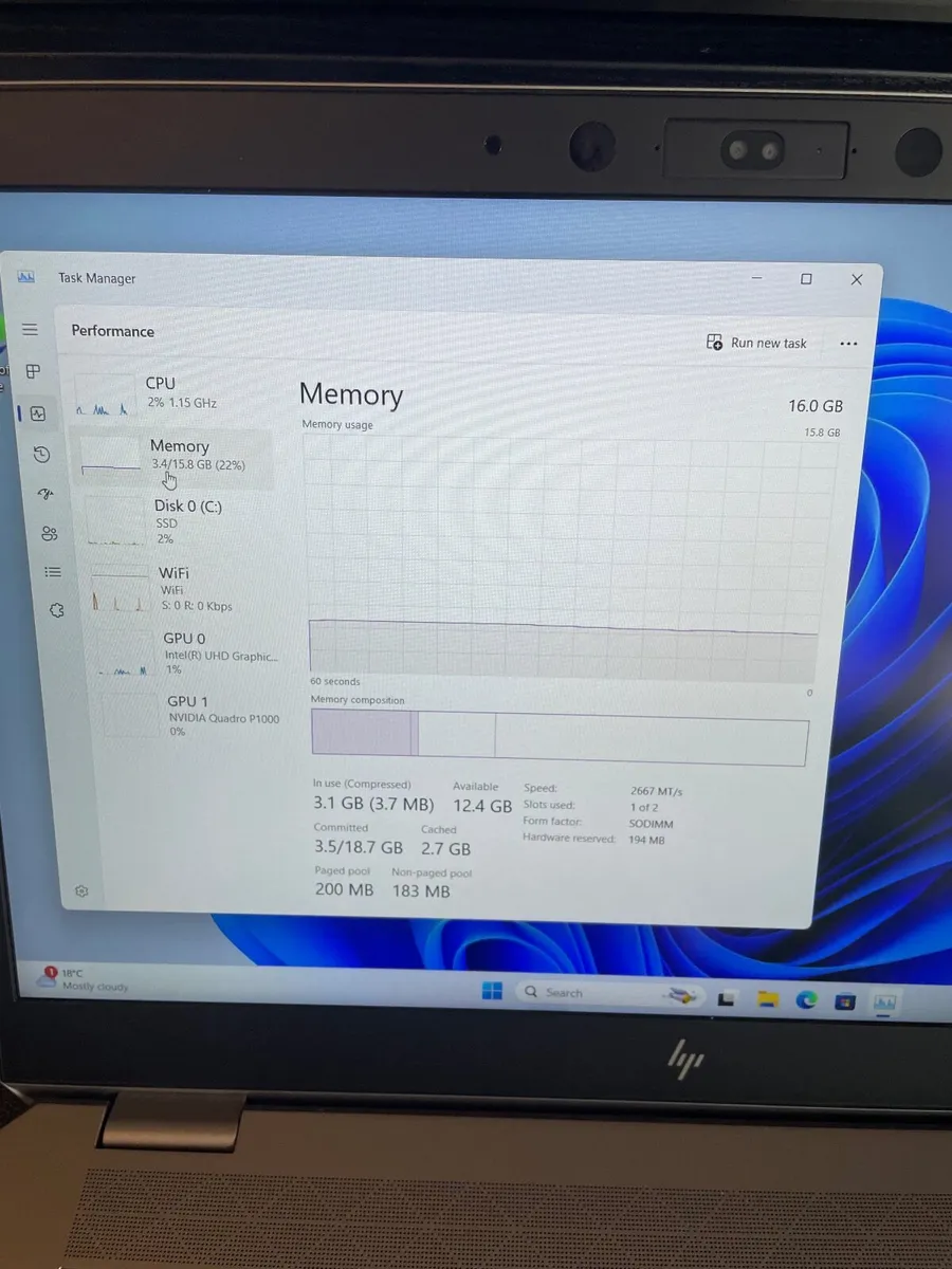 HP ZBook Studio G5 Laptop i7/16GB/512SSD/FHD/Nvidi - Image 4