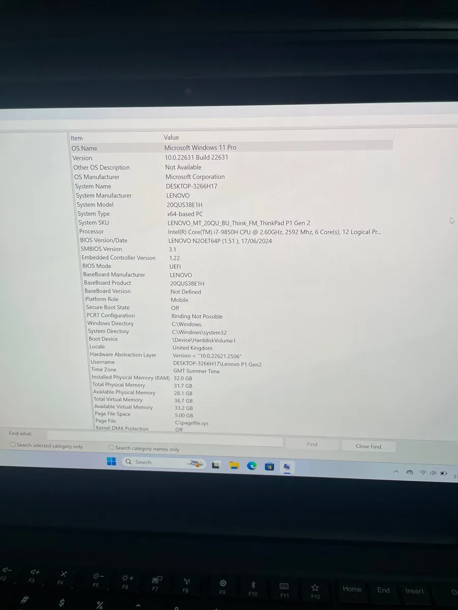 Lenovo P1 Gen 2 Extreme Laptop i7/32GB/512SSD/4K - Image 2