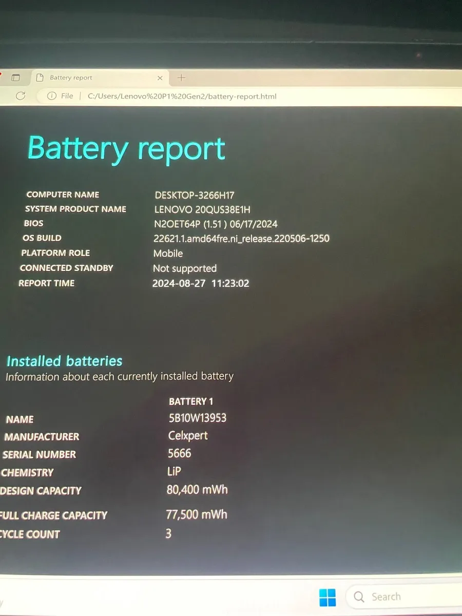 Lenovo P1 Gen 2 Extreme Laptop i7/32GB/512SSD/4K - Image 4