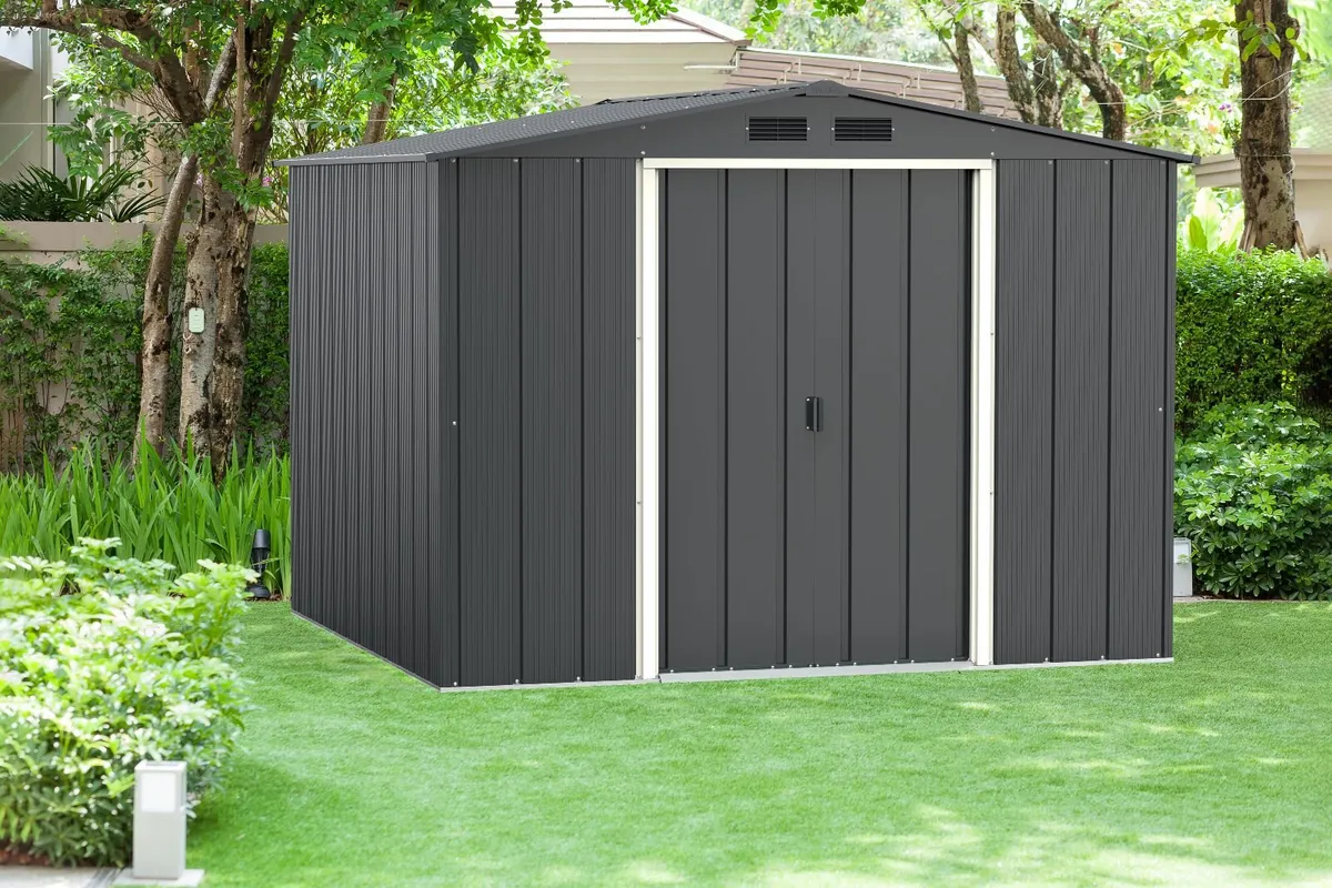 8x8 Steel Garden Sheds.  3 Day Delivery Included. - Image 1