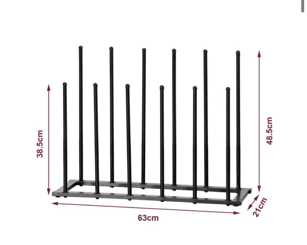 NEW Steel Welly Boot Rack Holds 6Pairs - Image 3